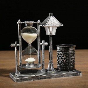 Песочные часы "Уличный фонарик",сувенирные,подсветка,каранд-цей, 6.5 х 15.5 х 14.5 см, микс
