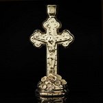Подсвечник &quot;Крест&quot; булат, 21 см