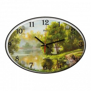 Часы настенные, серия: Природа, "Река в лесу", в ассортименте 24х34 см