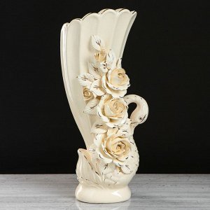 Ваза напольная "Лебедь" 42,5 см, микс, керамика