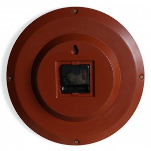 Часы "Герб" настенные, коричневый обод, 28х28 см