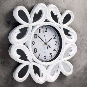 Часы настенные, серия: Интерьер, "Оста", белые, 43х43 см