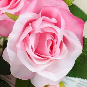 Цветы искусственные «Розочки кустовые», 8x65 см, розовые