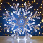 Фигура &quot;Снежинка&quot; d=30 см, пластик, 40 LED, 220V, контрол. 8р. БЕЛЫЙ