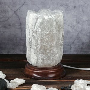 Соляная лампа "Тюльпан малый", цельный кристалл, 15 см, 1,5 кг