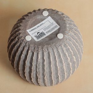 Кашпо керамическое "Шар" коричневое 13*13*10 см