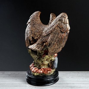 Статуэтка "Орёл огромный со змеёй" бронза цветной 41 см