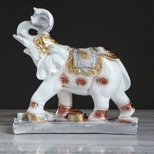 Сувенир "Слон с деньгами" 33 см, белый