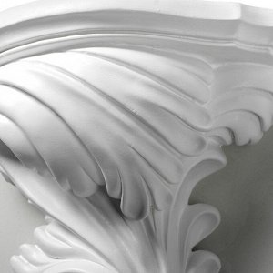 Кашпо "Лист", белый цвет, 13 х 12 см