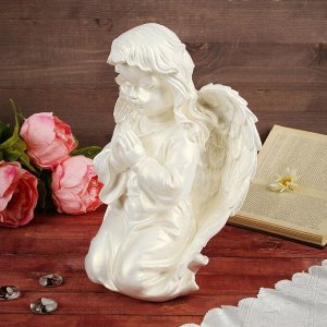 Статуэтка "Ангел молящийся", перламутровый, 33,5 см