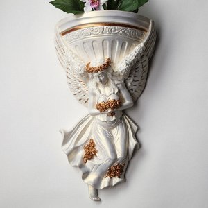 Кашпо "Ангел", белый цвет, 18 х 20 см