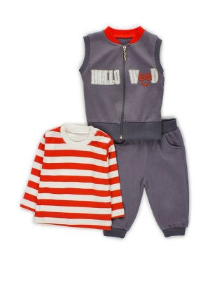 Комплект для мальчика: кофточка, штанишки и жилет
