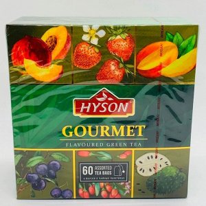 Чай Hyson «Коллекция гурмана» зеленый ассорти 60 пакетиков по 1,5г