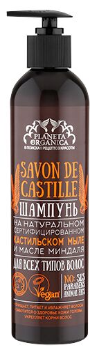 "PO" Savon de Шампунь д/всех типов волос Savon de Castille 400 мл