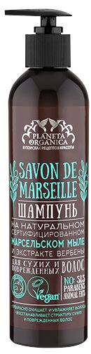 "PO" Savon de Шампунь д/сухих и поврежденных волос Savon de Marseille 400 мл