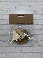 Заготовки деревянные декор Елочки 5 см (8шт в пачке)