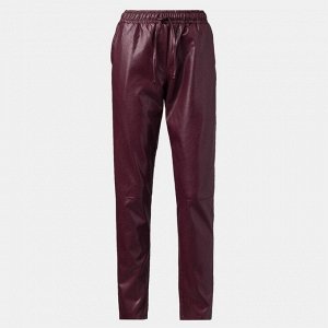 Брюки женские MINAKU "Leather look", размер 42, цвет бордо
