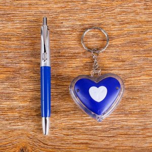 Набор подарочный 2в1 (ручка, фонарик в форме сердца) микс