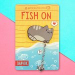 Деревянный значок с доп.элементом «Fish on», 8 х 12 см