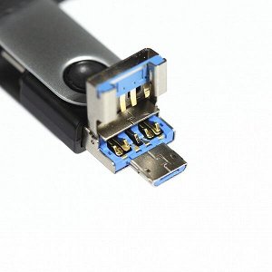 Флеш-накопитель USB 3.0 Smartbuy 64GB TRIO 3-in-1 OTG (USB Type-A + USB Type-C + micro USB)