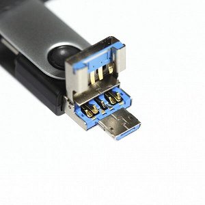 Флешка (Флеш-накопитель) USB 3.0 Smartbuy 64GB TRIO 3-in-1 OTG (USB Type-A + USB Type-C + micro USB)