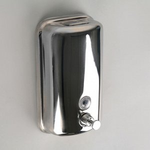 Диспенсер для антисептика/жидкого мыла механический, 850 мл, нержавеющая сталь