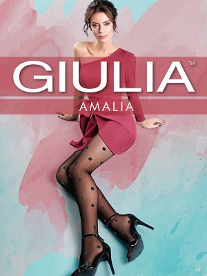 Amalia 11  колготки женс. (Gulia) с рисунком в крупный горох. 20 ден