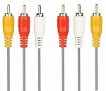 Кабель соединительный Smartbuy 3xRCA (M) - 3xRCA (M), 1,8 м, в пакете (KA231)/25