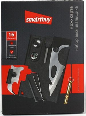 Нож-карточка - набор мультифункциональный, 16 функций, Smartbuy tools (SBT-PS-10)/300