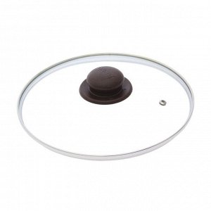 Крышка для сковороды и кастрюли стеклянная, d=24 см, ручка МИКС