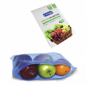 FRESH - пакеты "KINGFISHER" для хранения пищевых продуктов, размары "M"+"L", 16 штук