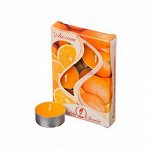 Свеча ароматизир в гильзе 12 гр. 6 шт./уп. апельсин