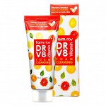 FarmStay DR.V8 Vitamin Foam Cleansing Витаминная очищающая пенка 100мл
