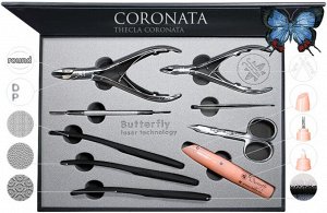 Маникюрный набор в подарочной упаковке из серии DPR(Double Polish & Round) - "Coronata 914", с ручной заточкой