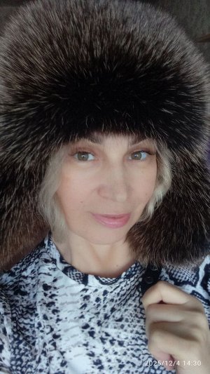 Ушанка женская лиса с натуральной кожей