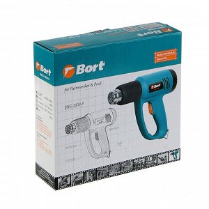 Фен технический Bort BHG-1600-P, 1500 Вт, 300/500 °С, 280-450 л/мин, защита от перегрева