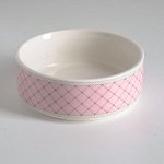 Миска керамическая &quot;Сеточка&quot;, 10,5 х 4 см, розовая