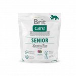 Сухой корм Brit Care Dog senior для пожилых собак от 7 лет, 1 кг