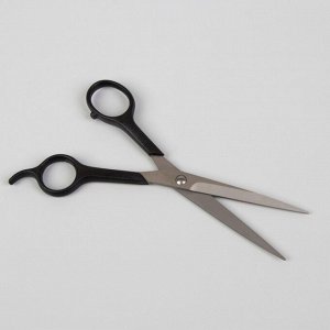 Ножницы парикмахерские, с упором, лезвие — 6,5 см, цвет чёрный