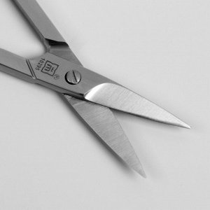 Ножницы маникюрные, прямые, широкие, 8,8 см, цвет серебристый, 10295S