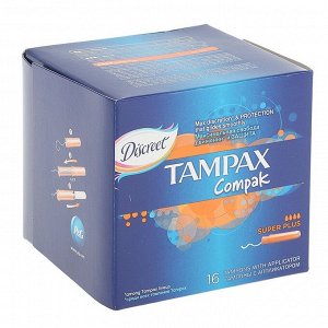 Тампоны «Tampax» Compak Super Plus Duo, с аппликатором, 16 шт