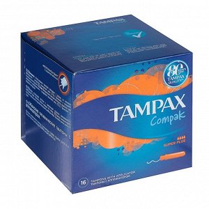 Тампоны «Tampax» Compak Super Plus Duo, с аппликатором, 16 шт