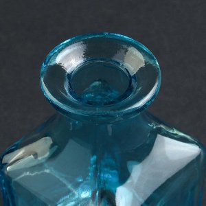 Бутылка для аромамасел/декора стекло "Графин" бирюзовая 200 мл 11,8х5,4х5,4 см