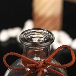 Бутылка для аромамасел/декора стекло "Кисточка и кружево" прозрачный 200 мл 13,5х6х6 см