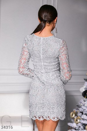 Gepur Серебристое вечернее платье