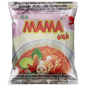 Mama Лапша тайская быстрого приготовления со вкусом Креветки Том-Ям
