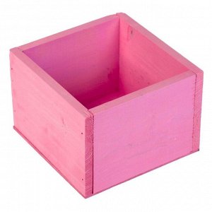 Кашпо деревянное Элегант, малое, розовый