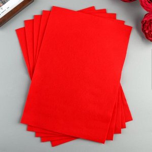 Фетр "Soft" 1мм, 21*29,7 см (набор10 листов) красный FLT-S1-01