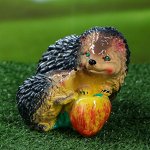 Садовая фигура &quot;Ежонок и ежиха с яблоком&quot;, бежевый цвет, 16 см