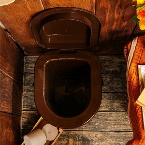 Ведро-туалет, 13 л, со съёмной ручкой, коричневое